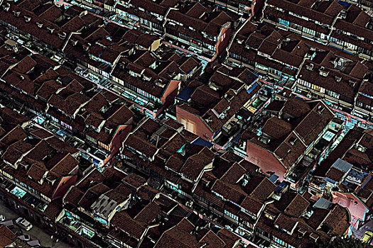 城市住宅建筑鸟瞰图
