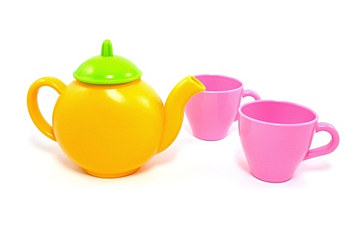彩色,茶壶,杯子