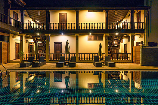 老挝,酒店,游泳池