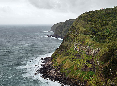 陡峭,沿岸,风景,亚速尔群岛