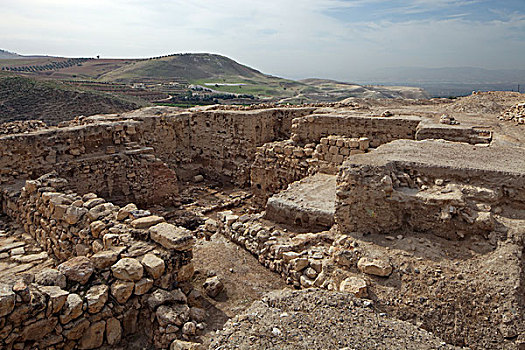 挖掘,地基,庙宇,青铜时代,约旦,山谷,靠近,亚洲