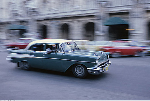 老爷车,哈瓦那,古巴
