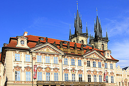 捷克共和国,布拉格,宫殿,老城