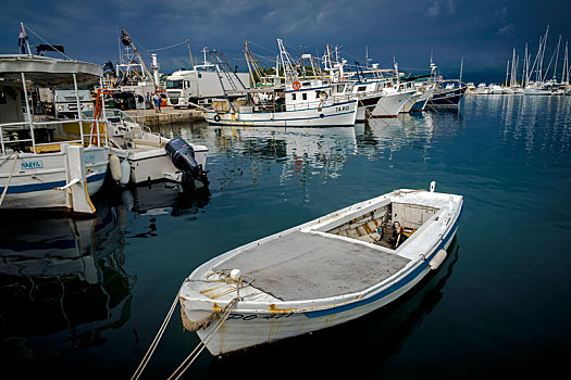渔船,港口,克罗地亚