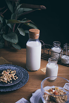 麦片牛奶健身减脂增肌