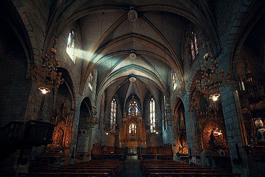 大教堂,洁净,概念,室内,巴塞罗那,西班牙