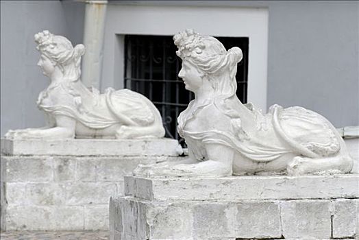 新古典,白色,大理石,雕塑