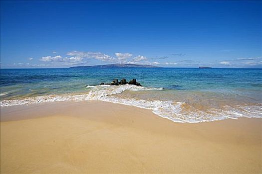 夏威夷,毛伊岛,麦肯那,沙滩,漂亮,热带,白天