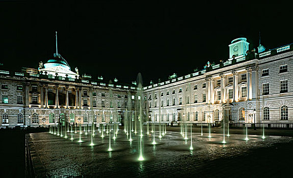 萨默塞特宫,喷泉,维多利亚,堤,伦敦