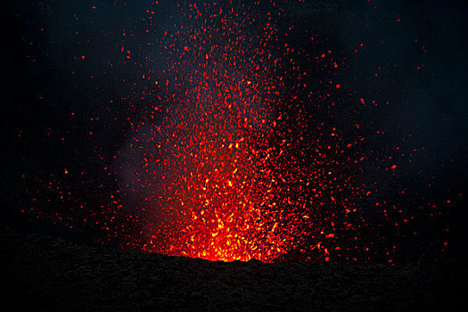 火山,喷发,岛屿,瓦努阿图,南太平洋