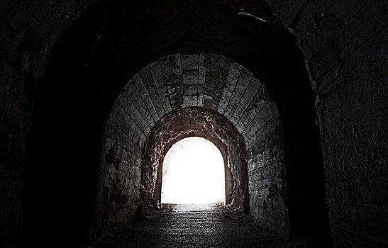 发光,终结,暗色,隧道