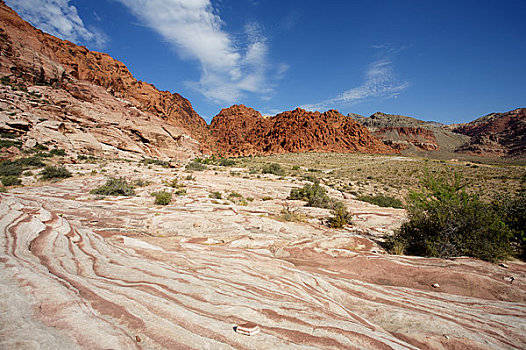 岩石构造,风景,红岩峡谷,国家保护区,内华达,美国