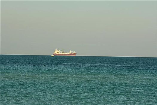 集装箱船,航行,海中