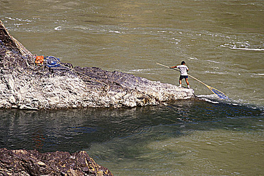 第一,人,捕鱼,弗雷泽河,不列颠哥伦比亚省,加拿大