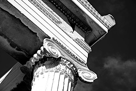 爱奥尼克柱式,首都,角,伊瑞克提翁神庙,雅典,阿提卡,希腊