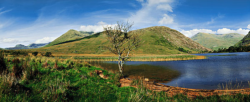 湖,特尔斐城,爱尔兰,风景