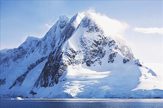 冰河,山,雷麦瑞海峡,南极半岛,南极