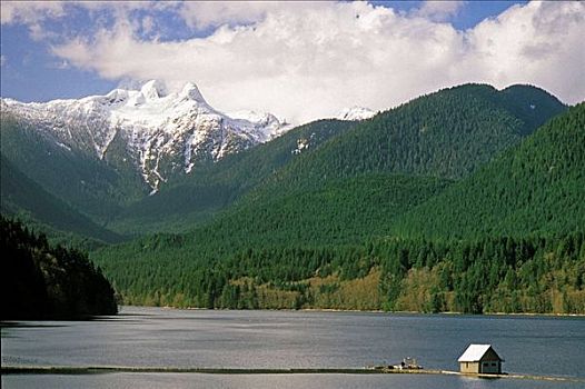卡毕兰诺,湖,狮子,温哥华,不列颠哥伦比亚省,加拿大