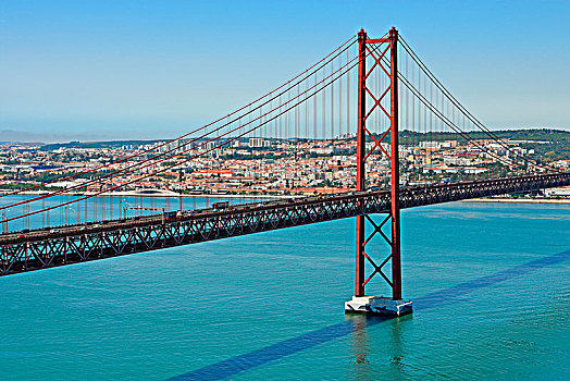 桥,四月,上方,河,里斯本,葡萄牙,欧洲