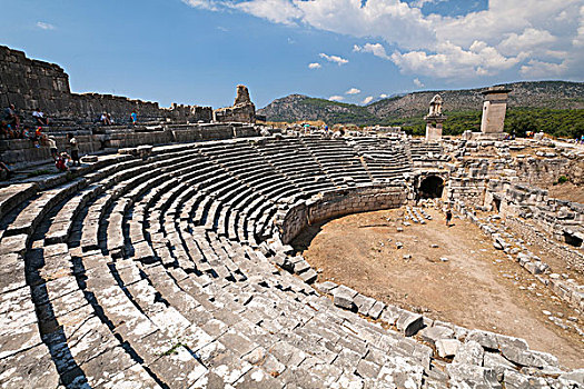 罗马人,剧院,世界遗产,土耳其,欧洲,小亚细亚
