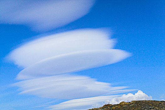 蓝天,上方,草地,托雷德裴恩国家公园,巴塔哥尼亚,智利
