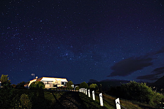 银河与星空星轨