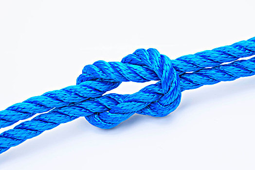 打结,蓝色,绳索