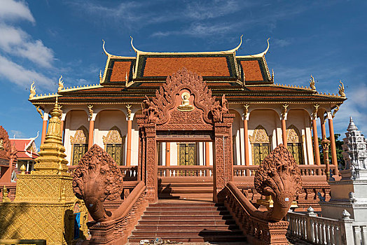 佛教寺庙,寺院,金边,柬埔寨,亚洲