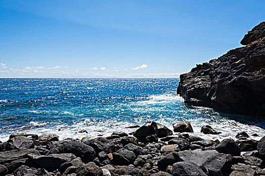 火山岩,岩石海岸,特内里费岛,加纳利群岛,西班牙