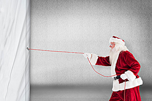 圣诞老人,拉拽,绳索