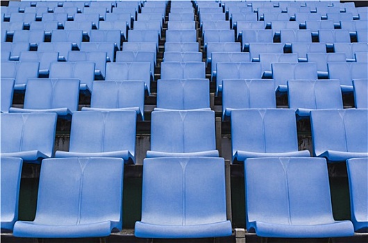 蓝色,塑料制品,体育场,座椅