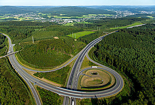 高速公路,连通,藻厄兰,北莱茵威斯特伐利亚,德国,欧洲