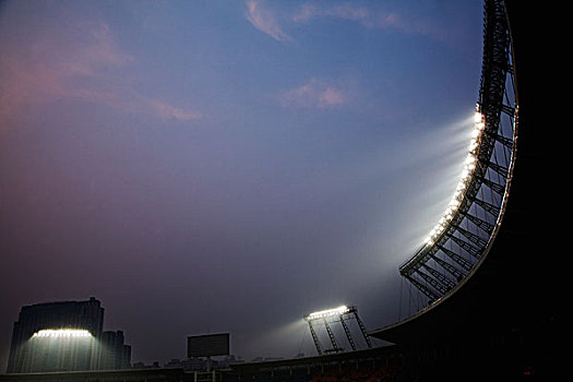 体育场,泛光灯,夜晚,时间,北京