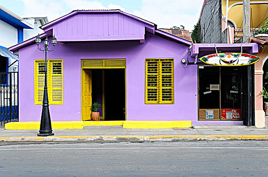 正面,房子,尼加拉瓜,中美洲
