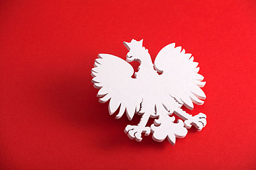 波兰,盾徽,红色背景