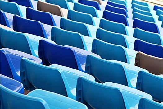 蓝色,塑料制品,座椅,体育场