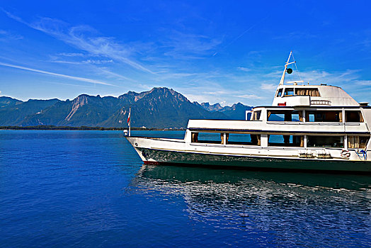 莱曼,日内瓦湖,船,瑞士