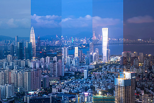 深圳城市夜景时间切片图