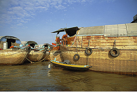 渔船,曼谷,泰国