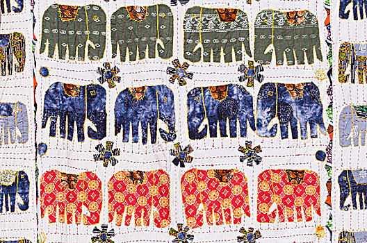 毯子,大象,斋浦尔,拉贾斯坦邦,印度,亚洲