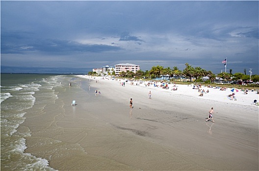 墨西哥湾,海滩,那不勒斯,佛罗里达