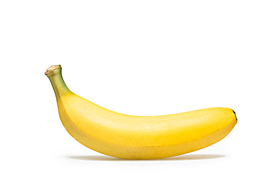 一根香蕉孤立在白色的背景上