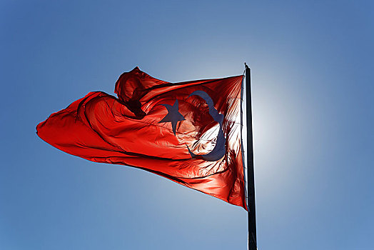 土耳其,旗帜,伊斯坦布尔,省,亚洲
