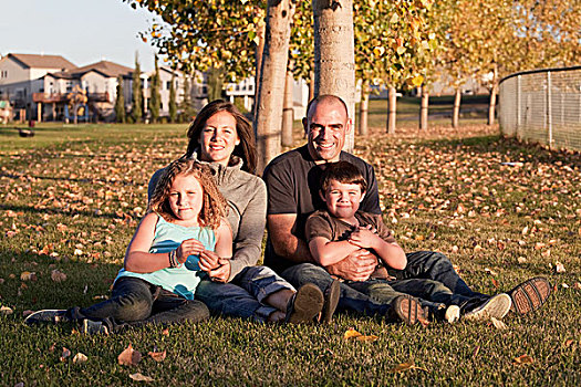 家庭照,公园,艾伯塔省,加拿大