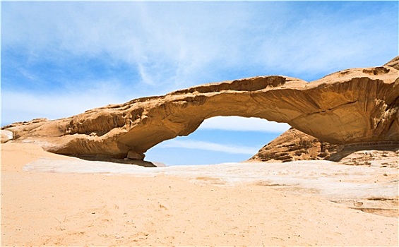 砂岩,桥,石头,瓦地伦,沙漠