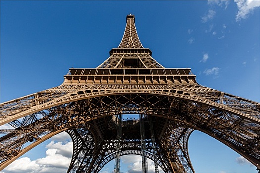 宽,风景,埃菲尔铁塔,地面,巴黎,法国
