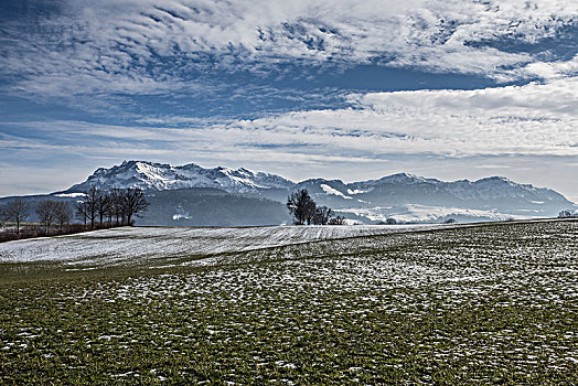 风景,积雪,攀升,皮拉图斯,瑞士,欧洲