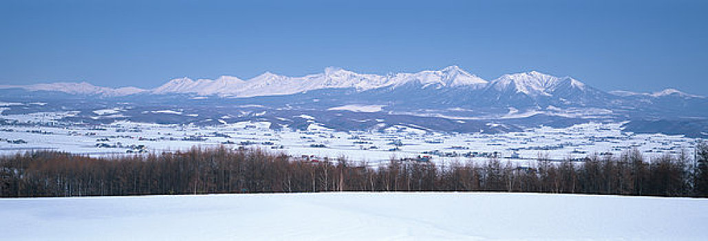 山脉,福良野,盆地