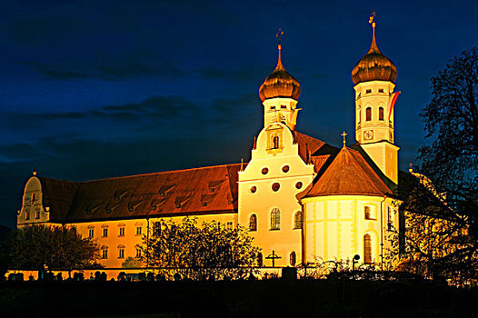教堂,上巴伐利亚,德国,欧洲