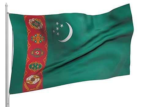 飞,旗帜,土库曼斯坦,国家